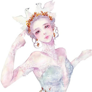 手绘头像女生唯美高清_WWW.TQQA.COM