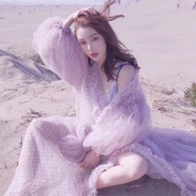 女生海边吹风图片头像_WWW.TQQA.COM
